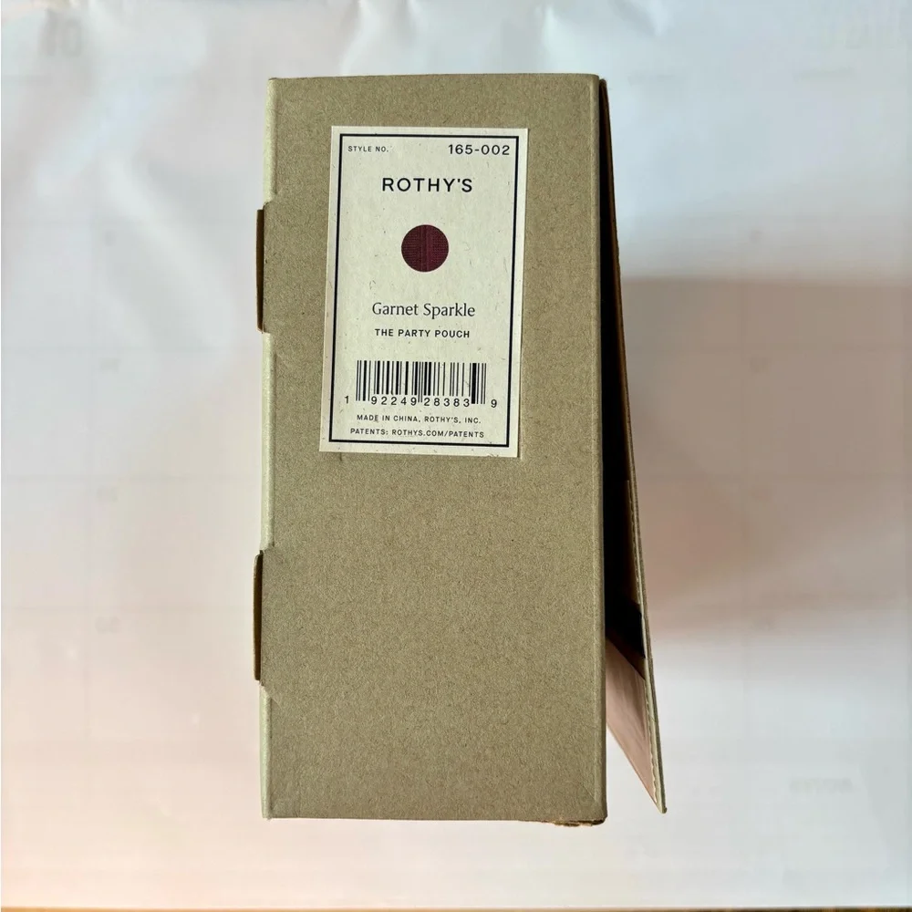 NWT Rothy's The Party Pouch in Garnet Sparkle - Picture 8 of 14